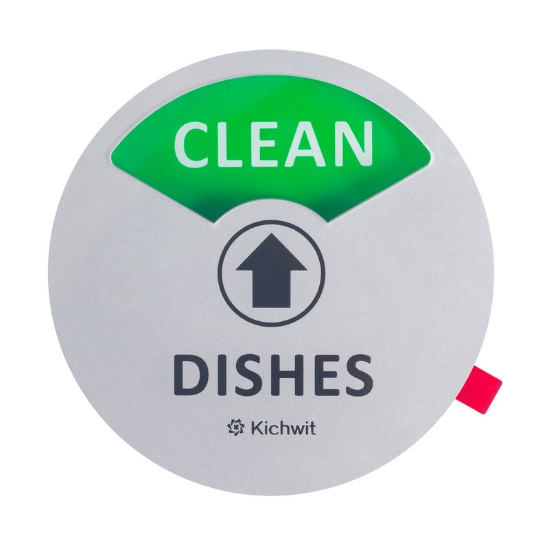 Kichwit Clean Dirty Dishwasher Magnet with The 3rd Option â€œEmptyâ€, Non-Scratch Strong Magnet Backing & Residue Free Adhesive, 3.5â€ Diameter, Silver - Image 4